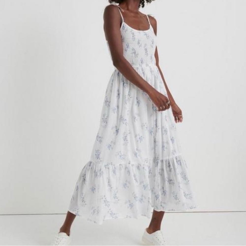 Lucky Brand Shoulder-Tie Floral Dress